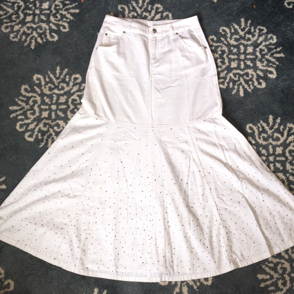 Jeweled long Mermaid Jean Skirt